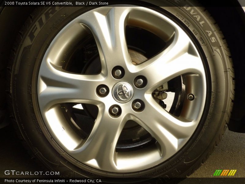 Black / Dark Stone 2008 Toyota Solara SE V6 Convertible