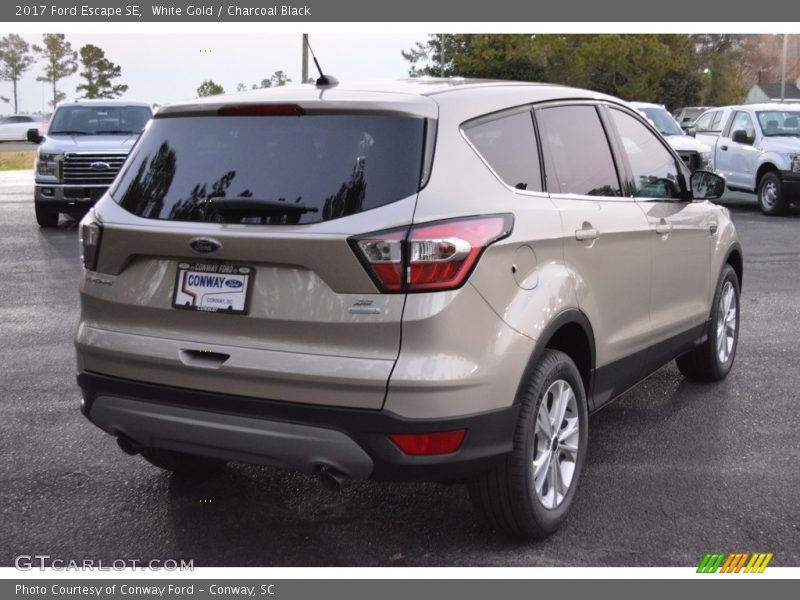 White Gold / Charcoal Black 2017 Ford Escape SE