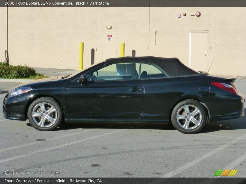 Black / Dark Stone 2008 Toyota Solara SE V6 Convertible