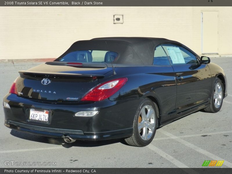 Black / Dark Stone 2008 Toyota Solara SE V6 Convertible