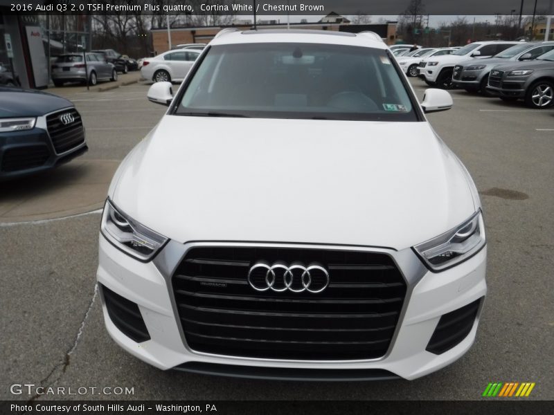Cortina White / Chestnut Brown 2016 Audi Q3 2.0 TSFI Premium Plus quattro