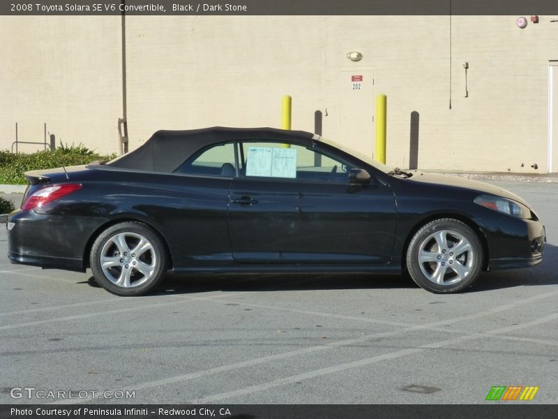 Black / Dark Stone 2008 Toyota Solara SE V6 Convertible