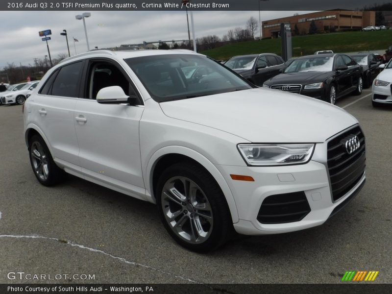 Cortina White / Chestnut Brown 2016 Audi Q3 2.0 TSFI Premium Plus quattro