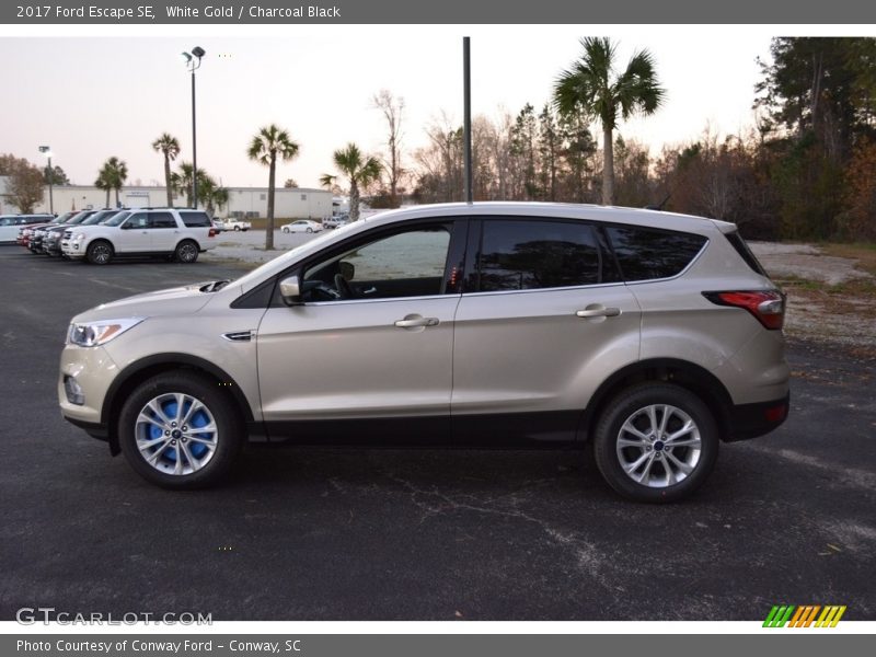 White Gold / Charcoal Black 2017 Ford Escape SE