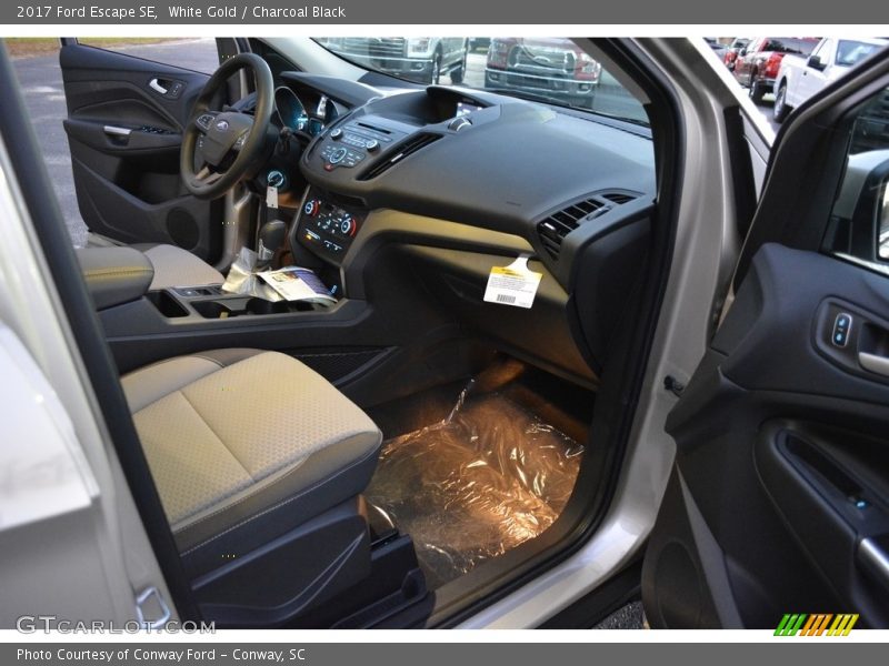 White Gold / Charcoal Black 2017 Ford Escape SE
