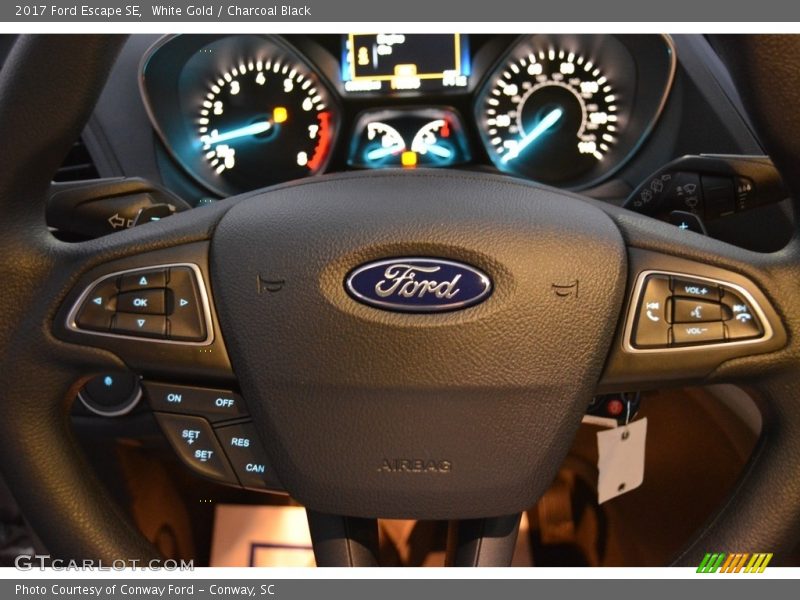 White Gold / Charcoal Black 2017 Ford Escape SE