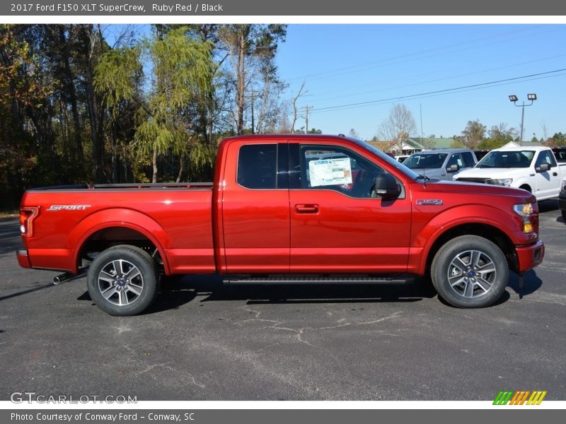 Ruby Red / Black 2017 Ford F150 XLT SuperCrew