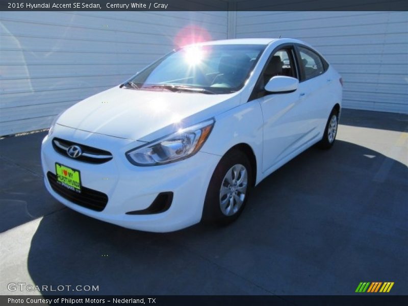 Century White / Gray 2016 Hyundai Accent SE Sedan