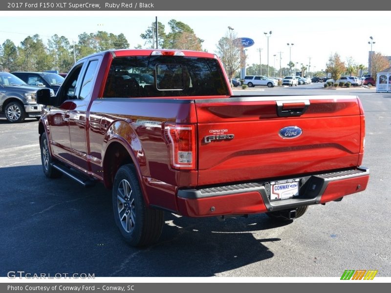 Ruby Red / Black 2017 Ford F150 XLT SuperCrew