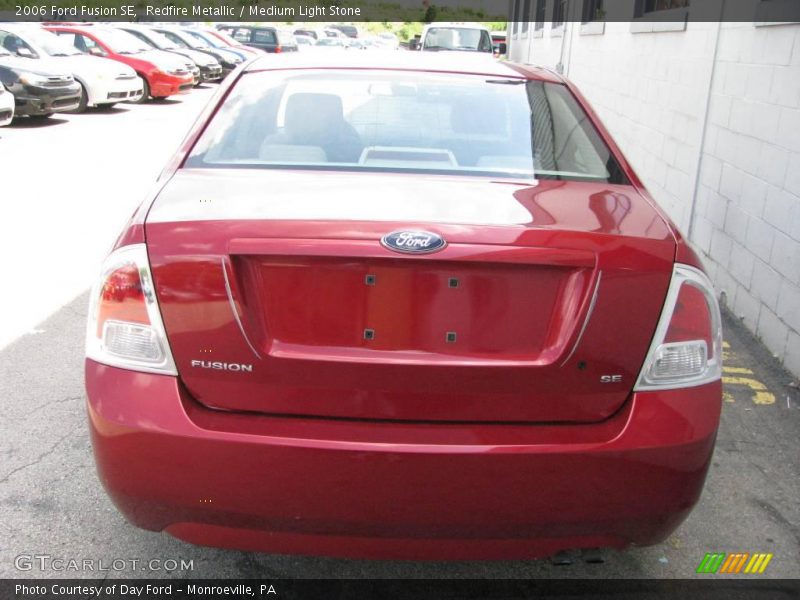 Redfire Metallic / Medium Light Stone 2006 Ford Fusion SE