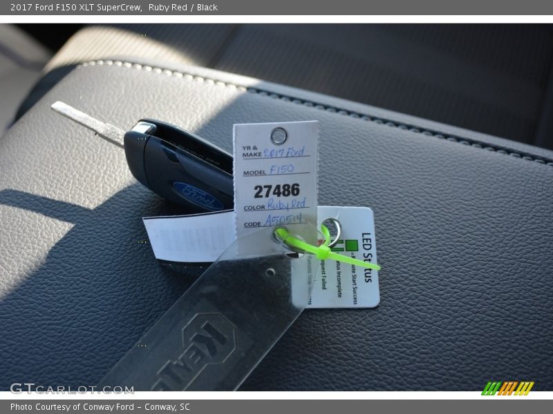 Ruby Red / Black 2017 Ford F150 XLT SuperCrew