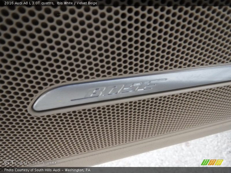 Ibis White / Velvet Beige 2016 Audi A8 L 3.0T quattro