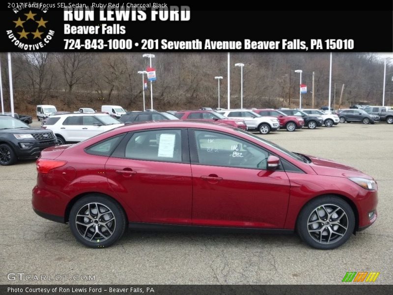 Ruby Red / Charcoal Black 2017 Ford Focus SEL Sedan