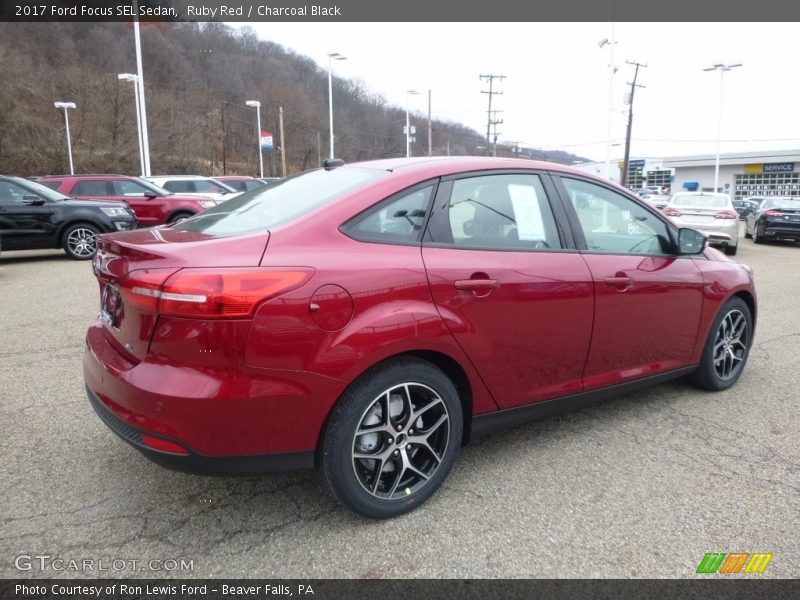Ruby Red / Charcoal Black 2017 Ford Focus SEL Sedan