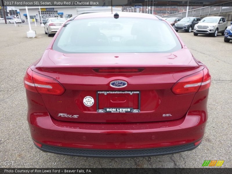 Ruby Red / Charcoal Black 2017 Ford Focus SEL Sedan