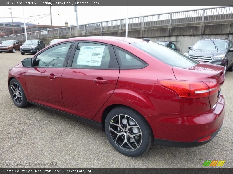Ruby Red / Charcoal Black 2017 Ford Focus SEL Sedan
