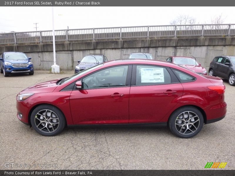 Ruby Red / Charcoal Black 2017 Ford Focus SEL Sedan