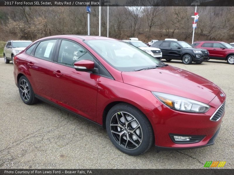 Ruby Red / Charcoal Black 2017 Ford Focus SEL Sedan