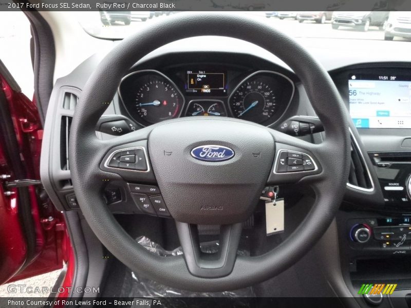 Ruby Red / Charcoal Black 2017 Ford Focus SEL Sedan