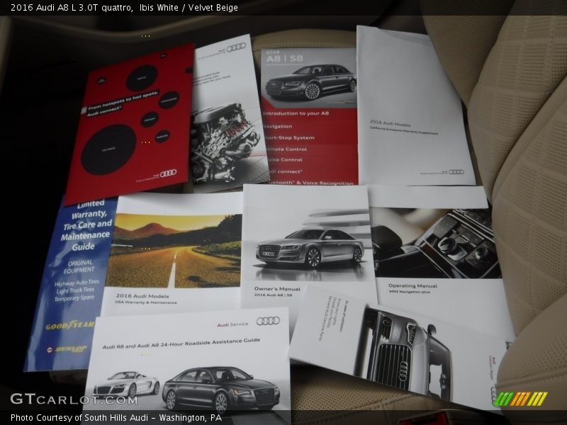 Ibis White / Velvet Beige 2016 Audi A8 L 3.0T quattro