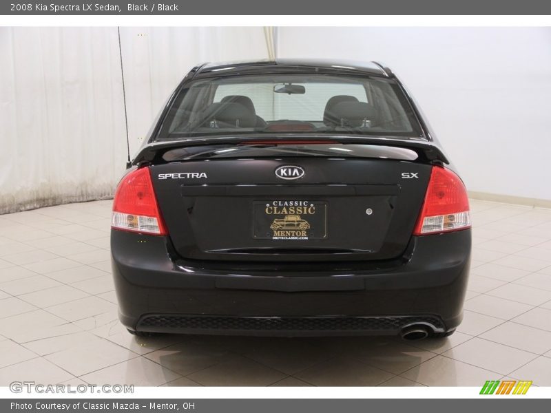 Black / Black 2008 Kia Spectra LX Sedan