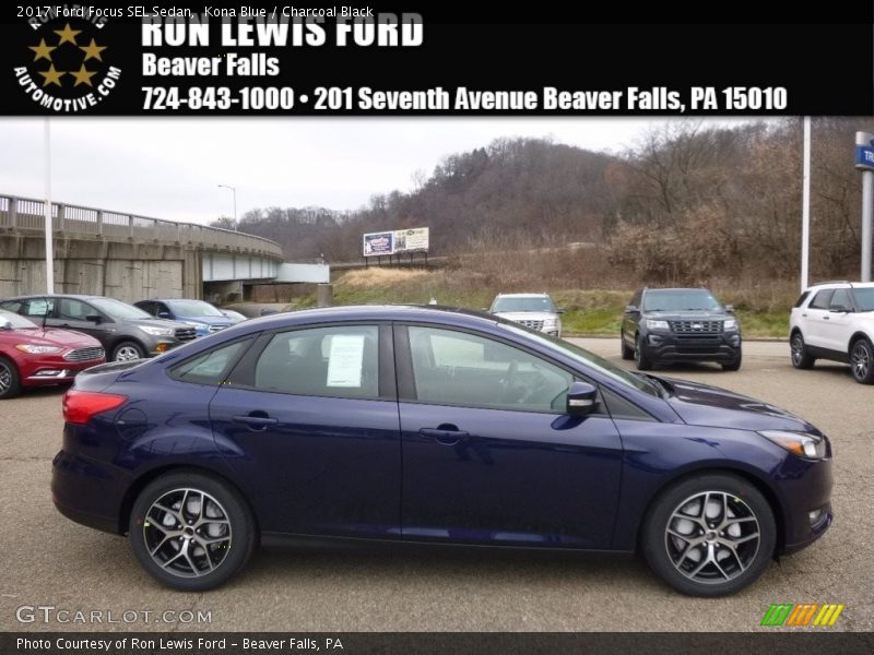 Kona Blue / Charcoal Black 2017 Ford Focus SEL Sedan
