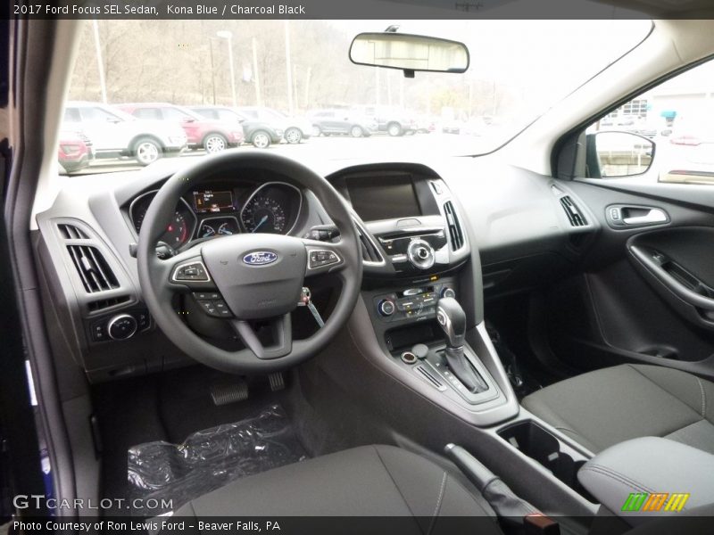  2017 Focus SEL Sedan Charcoal Black Interior