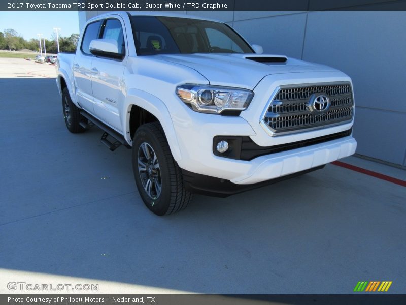 Super White / TRD Graphite 2017 Toyota Tacoma TRD Sport Double Cab