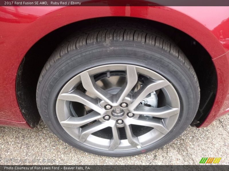 Ruby Red / Ebony 2017 Ford Fusion SE AWD