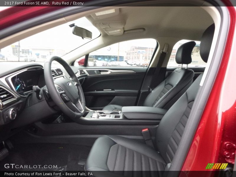 Ruby Red / Ebony 2017 Ford Fusion SE AWD