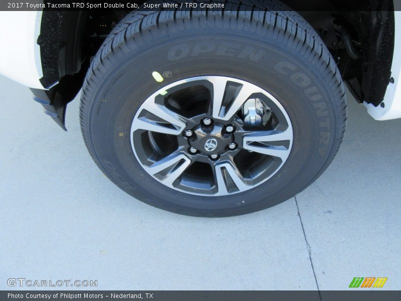 Super White / TRD Graphite 2017 Toyota Tacoma TRD Sport Double Cab