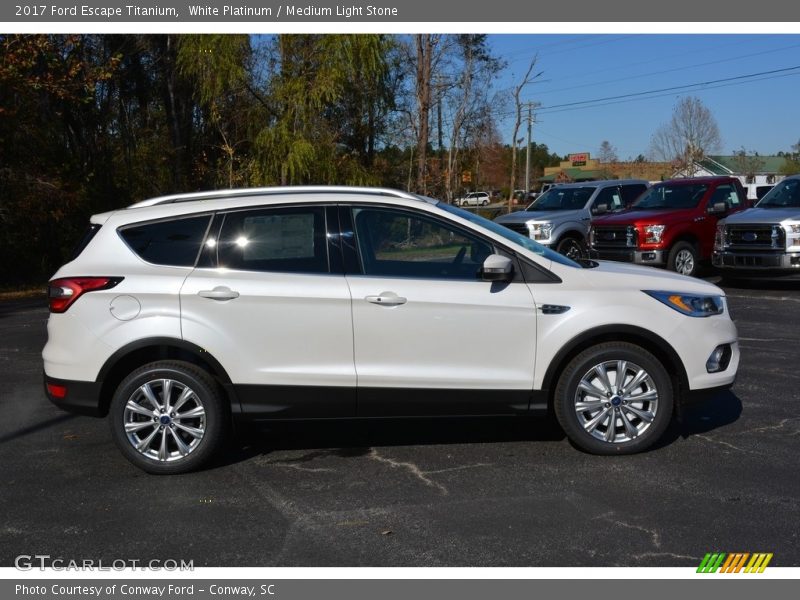 White Platinum / Medium Light Stone 2017 Ford Escape Titanium