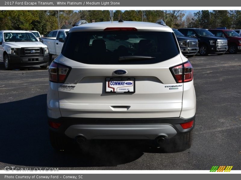 White Platinum / Medium Light Stone 2017 Ford Escape Titanium