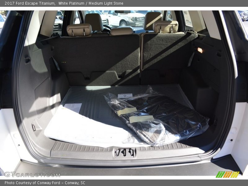 White Platinum / Medium Light Stone 2017 Ford Escape Titanium