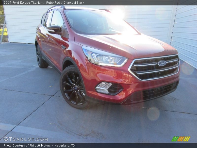 Ruby Red / Charcoal Black 2017 Ford Escape Titanium