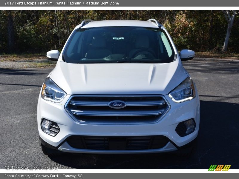 White Platinum / Medium Light Stone 2017 Ford Escape Titanium