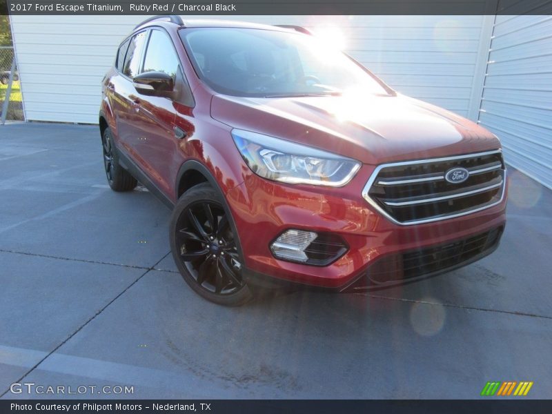 Ruby Red / Charcoal Black 2017 Ford Escape Titanium