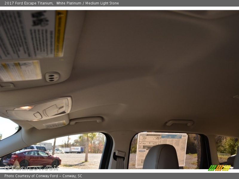 White Platinum / Medium Light Stone 2017 Ford Escape Titanium