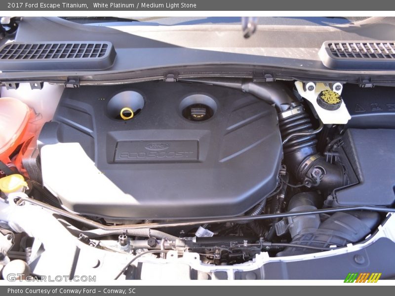 White Platinum / Medium Light Stone 2017 Ford Escape Titanium