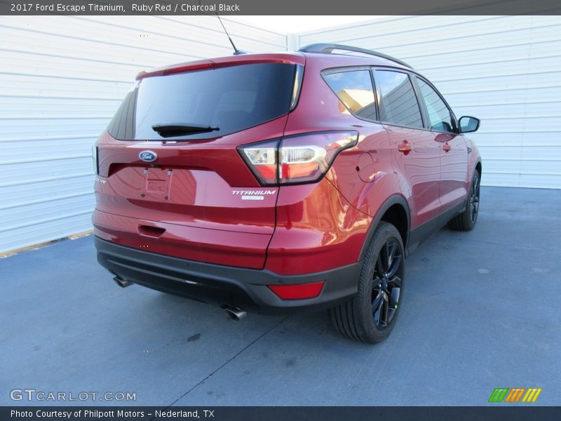 Ruby Red / Charcoal Black 2017 Ford Escape Titanium