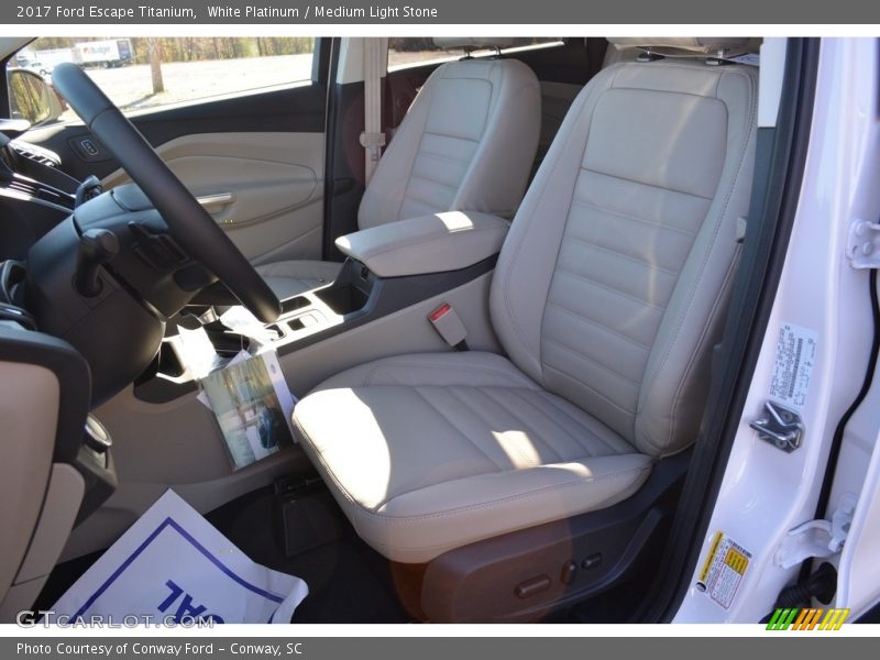 White Platinum / Medium Light Stone 2017 Ford Escape Titanium