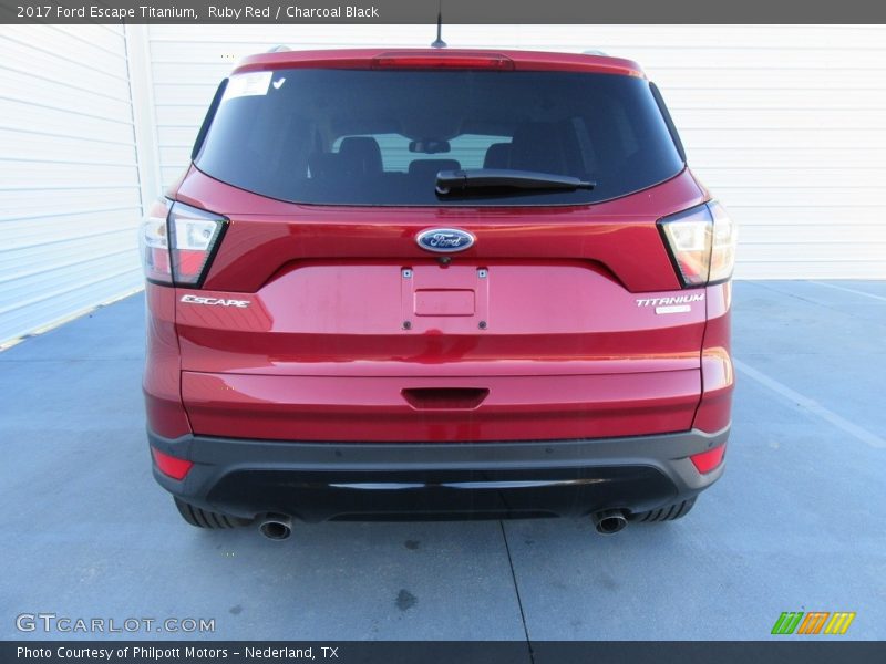 Ruby Red / Charcoal Black 2017 Ford Escape Titanium
