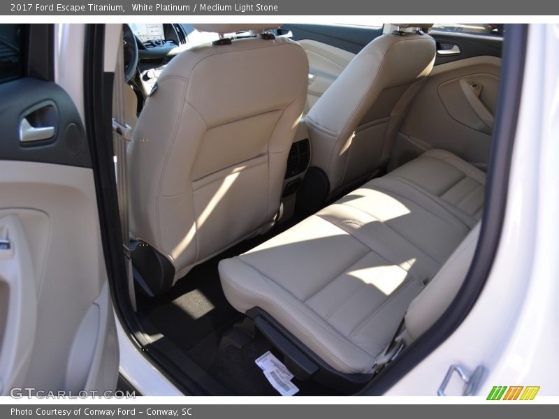White Platinum / Medium Light Stone 2017 Ford Escape Titanium