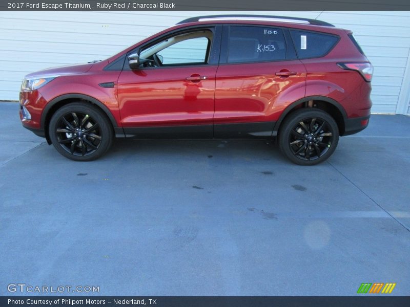 Ruby Red / Charcoal Black 2017 Ford Escape Titanium