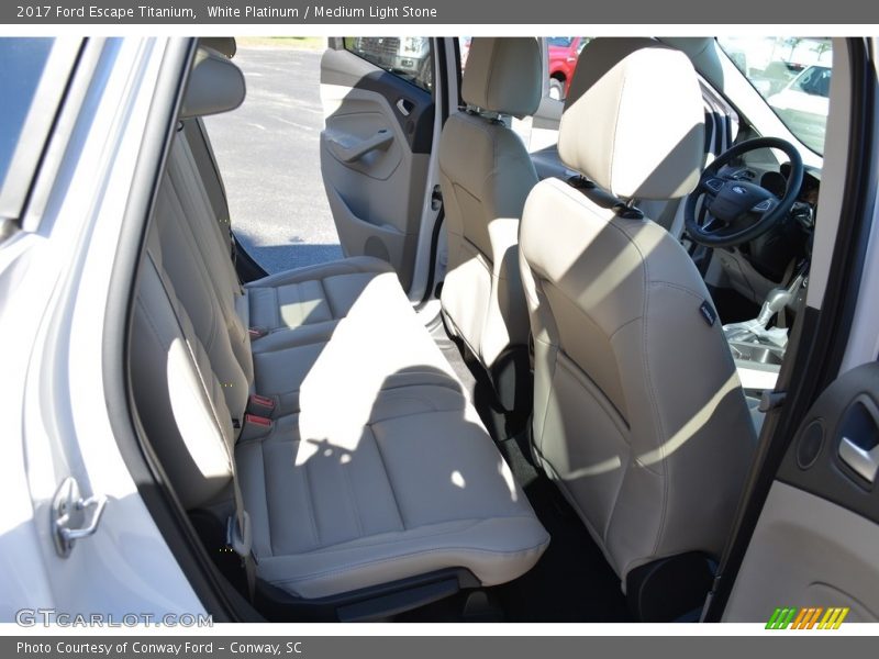 White Platinum / Medium Light Stone 2017 Ford Escape Titanium