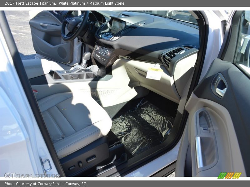 White Platinum / Medium Light Stone 2017 Ford Escape Titanium