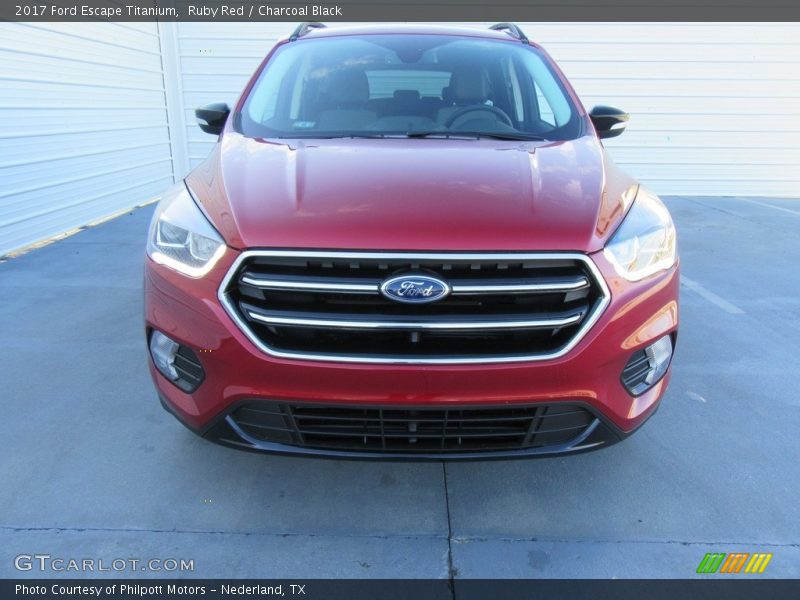 Ruby Red / Charcoal Black 2017 Ford Escape Titanium