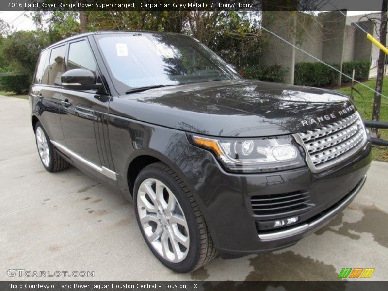 Carpathian Grey Metallic / Ebony/Ebony 2016 Land Rover Range Rover Supercharged