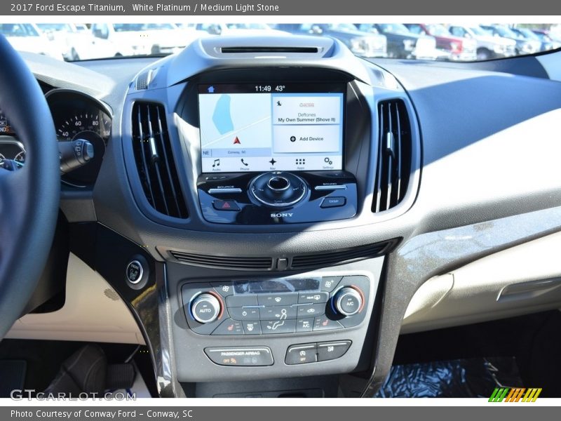 White Platinum / Medium Light Stone 2017 Ford Escape Titanium