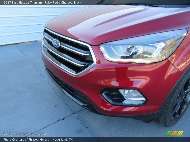 Ruby Red / Charcoal Black 2017 Ford Escape Titanium